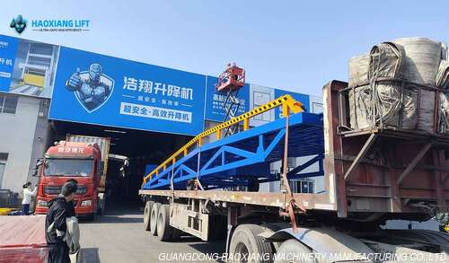 Dock Ramp Shipment in Progress | Reliable Loading Solutions Delivered Worldwide