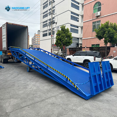 Q235 Steel Mobile Forklift Loading Dock Ramp 15 Ton For Factory Loading