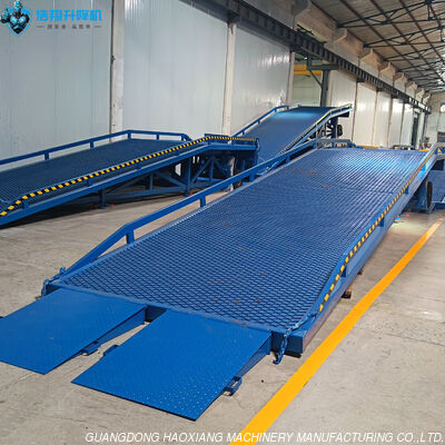 قیمت خوب CE/ISO 12Ton Guardrail Safety Chain Mobile Container Ramp for Forklift رامپ محوطه بارگیری استفاده شده برای فولکلفت آنلاین