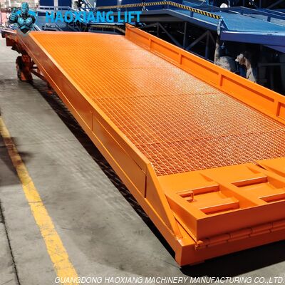 Harga yang bagus 10T Heavy Duty Hydraulic Mobile Dock Ramp - Oranye Disesuaikan Plat Grid Hollow Steel, Forklift-kompatibel Anti-Slip Diamond Permukaan on line
