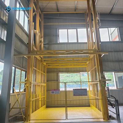 Robust Guide Rail Hydraulic Freight Elevator Cargo Lift 8000kg Customized