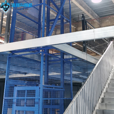 OEM Blue Hydraulic Warehouse Hydraulic Lift For Cargo Goods Loading 1000 Lb