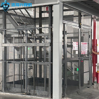 Indoor Loft Style Hydraulic Cargo Lift  For Factory Machinery 6T 8M 380V