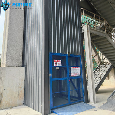 Outdoor Vertical Freight Platform Lift Hydraulic Guide Rail For Transporting Cargo Goods