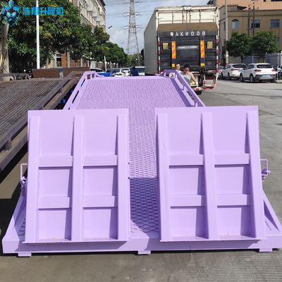 Hydraulic Portable Forklift Ramp Dock Adjustable Heavy Duty Powder Coated Steel