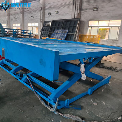 Stationary Hydraulic Electric 19ft Scissor Lift With Platform 2 Ton 220v