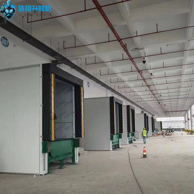 Green 10T Warehouse Fixed Hydraulic Dock Leveler Hydraulic Dock Ramp Adjustable Height Loading Dock