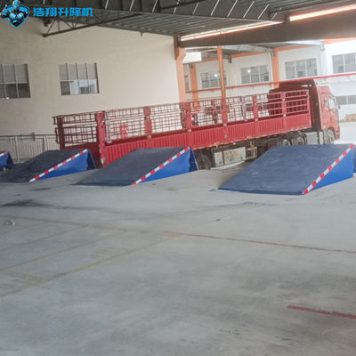 Hydraulic Loading Yard Ramp Non-Slip Diamond Mesh and Precision Steel Pipe