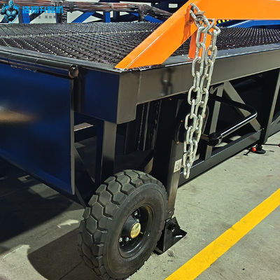 10 Tons Black Mobile Dock Ramp Warehouse Portable Truck Loading Ramp