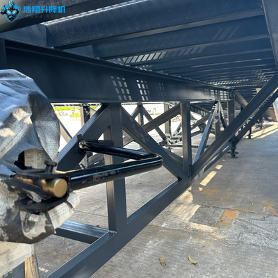 Manual Dock Ramp Forklift Auxiliary Adjustable Height Diamond Surface Resists Slips Enables One Person