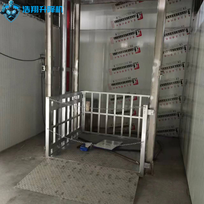 Stainless Steel Hydraulic Guide Rail Cargo Lift 1000-15000kg Capacity