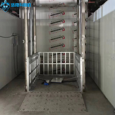 Stainless Steel Hydraulic Guide Rail Cargo Lift 1000-15000kg Capacity