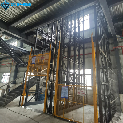 Industrial Home Cargo Goods Lift Platform Lift Warehouse Hydraulic Double Guide Cargo Lift