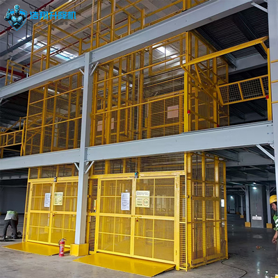 Industrial Hydraulic Cargo Lift With Safety Protection For Warehouse Use