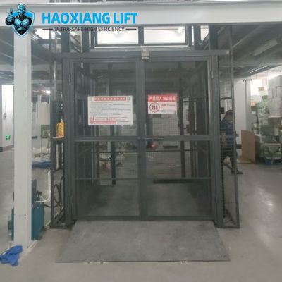 Customized 500kg-20000kg Hydraulic Elevator Large Capacity 6M High Four-fold Door For Freight Transport