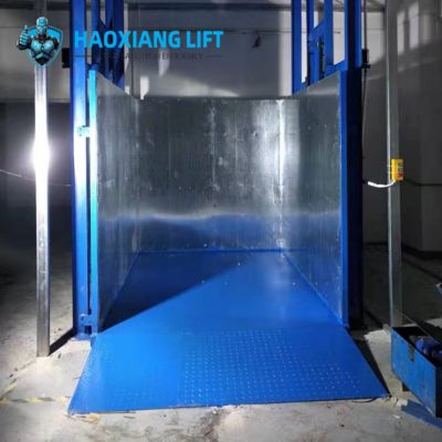 Stainless Steel Electric Hydraulic Guide Rail Lift for Warehouse Cargo CE ISO Material lift Load platform