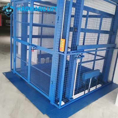 6m High 7-Ton Blue Hydraulic Freight Elevator – Customized for Industrial Indoor Operations