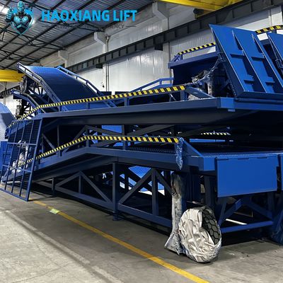 Heavy Duty 10T Segmented Hydraulic Mobile Dock Ramp - Diamond Anti-Slip Surface Forklift-Friendly