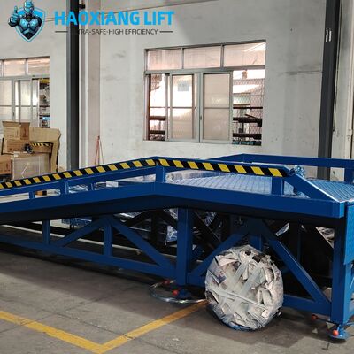 10-20 Tons Heavy-Duty Steel Mobile Dock Ramp - Adjustable Height & Anti-Slip for Container Handling