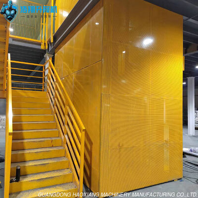 Harga yang bagus Dua Lantai Barang Industri Lift Untuk Gudang Profrated Metal Perlindungan Jaring Custom on line