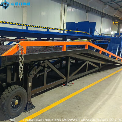Good price CE/ISO DCQY10T-12M  Steel Material Portable Forklift Ramp HAOXIANG BRAND online