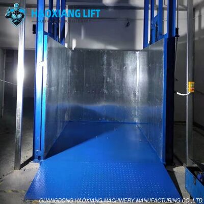 Good price Stainless Steel Electric Hydraulic Guide Rail Lift for Warehouse Cargo CE ISO Material lift Load platform online