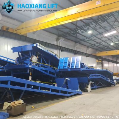 Giá tốt. Đường ván tải di động thủy lực phân khúc 10 tấn hạng công nghiệp - Mặt không trượt bằng tấm kim cương tương thích với xe nâng trực tuyến