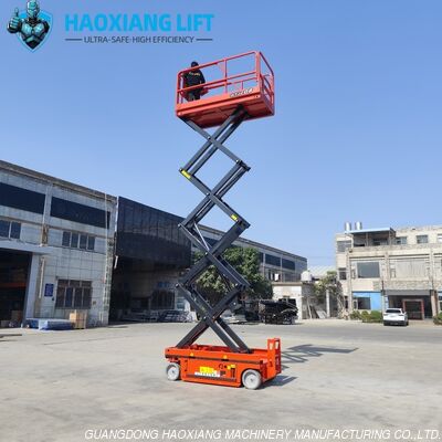 Un bon prix. Ascenseur électrique à ciseaux mobiles à propulsion autonome - hauteur de travail de 8 m 500 kg HAOXIANG plateforme de travail aérien en ligne