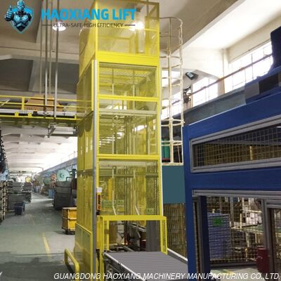 Bom preço. 2 níveis de transporte hidráulico vertical recíproco - 5M 1500-4000kg HAOXIANG elevador de manuseio de materiais industriais on-line